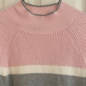 Wool Woman’s M pullover cotton  Vintage Crewneck mock neck Sweater Talbots